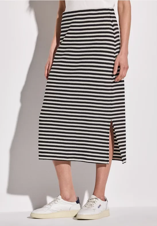 Thumbnail - Street One Frauen Strick-Look Rock in Schwarz, Gr: 44