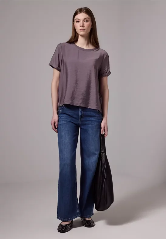 Thumbnail - Street One Studio Frauen Bluse mit Seiten-Schlitzen in Rosa, Gr: 36