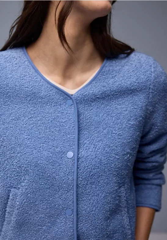 Street One Frauen Weiche Jacke in Blau, Gr: 44