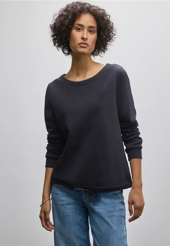 Street One Frauen Sweatshirt in Blau, Gr: 34