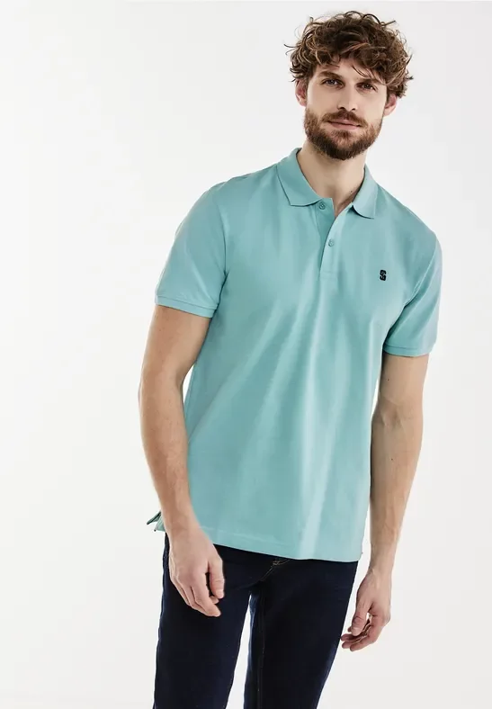 Thumbnail - Street One MEN Männer Piqué Poloshirt in Türkis, Gr: XL