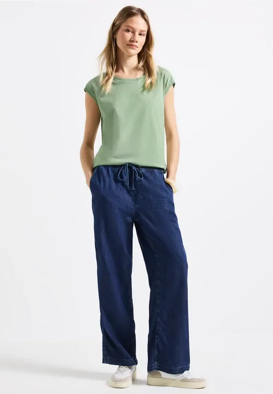 Thumbnail - Street One Frauen Ärmelloses Shirt in Grün, Gr: 38