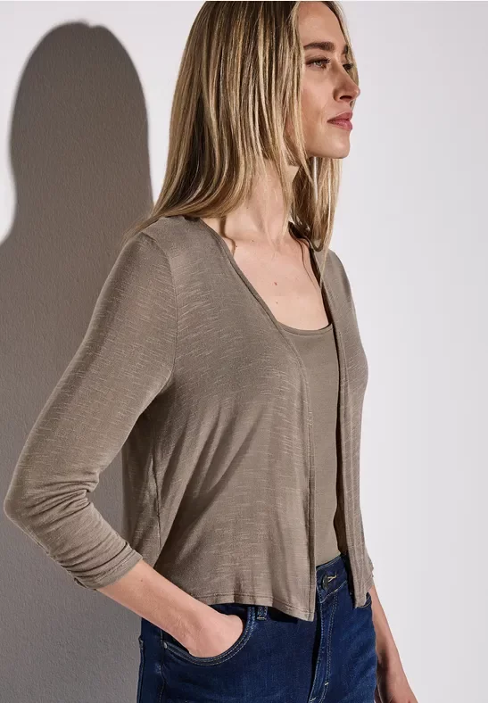 Thumbnail - Street One Frauen Offene Jacke in Braun, Gr: 44