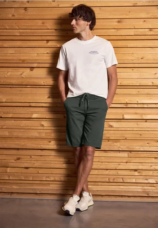 Street One MEN Männer Chinoshorts in Grün, Gr: 31