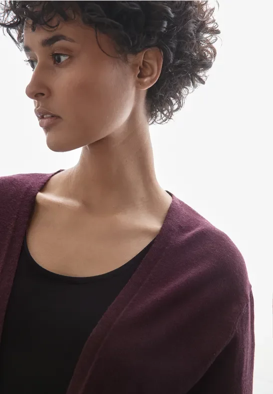 Street One Frauen Offene Strickjacke in Rot, Gr: 44