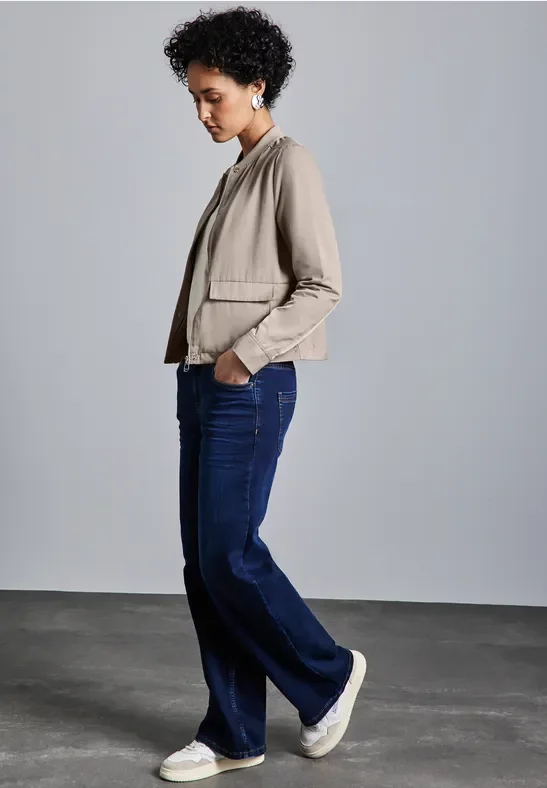 Thumbnail - Street One Frauen Satin-Blouson in Beige, Gr: 36