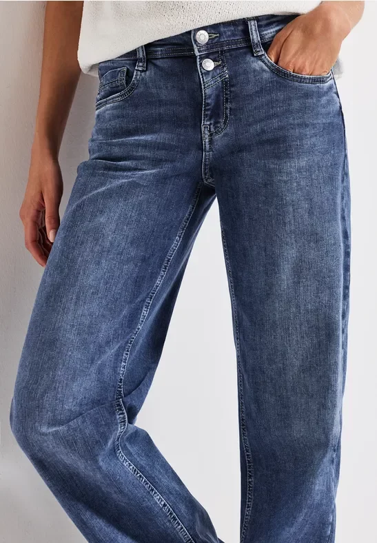 Thumbnail - Street One Frauen Straight Leg Jeans in Blau, Gr: 33