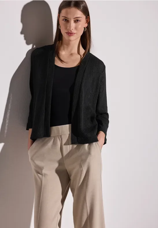 Street One Frauen Offene Jacke in Schwarz, Gr: 40