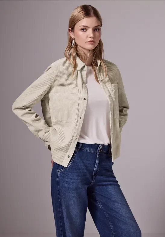 Thumbnail - Street One Studio Frauen Cord Overshirt in Beige, Gr: 46