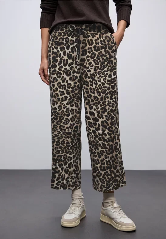 Thumbnail - Street One Frauen Leo Wide Leg Hose in Schwarz, Gr: 32