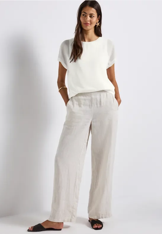 Street One Frauen 2-in-1 Chiffon Shirt in Weiß, Gr: 36