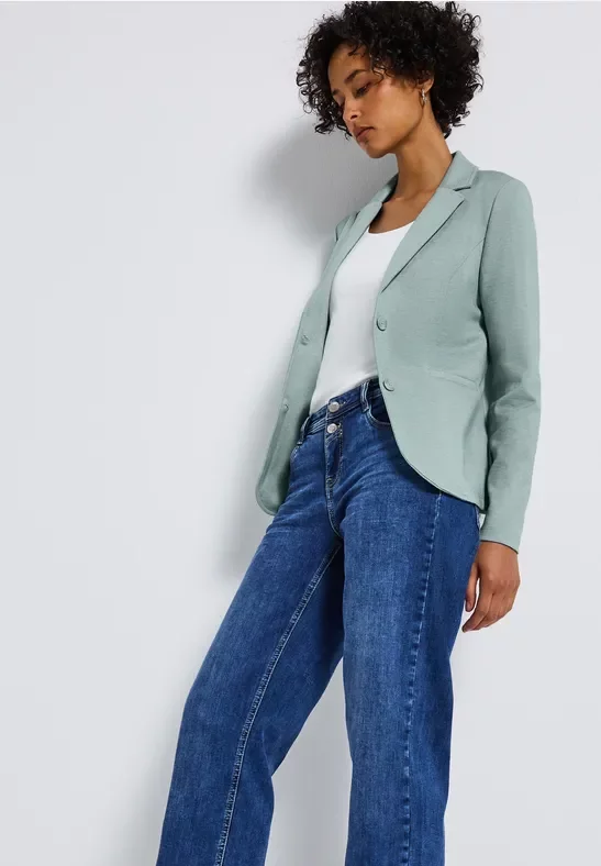 Thumbnail - Street One Frauen Basic Blazer in Blau, Gr: 42