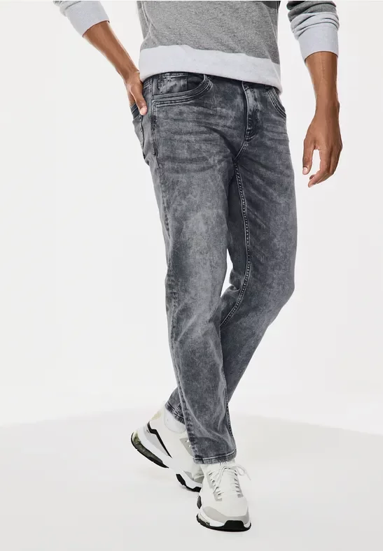 Street One MEN Männer Jeans Regular Fit in Grau, Gr: 29