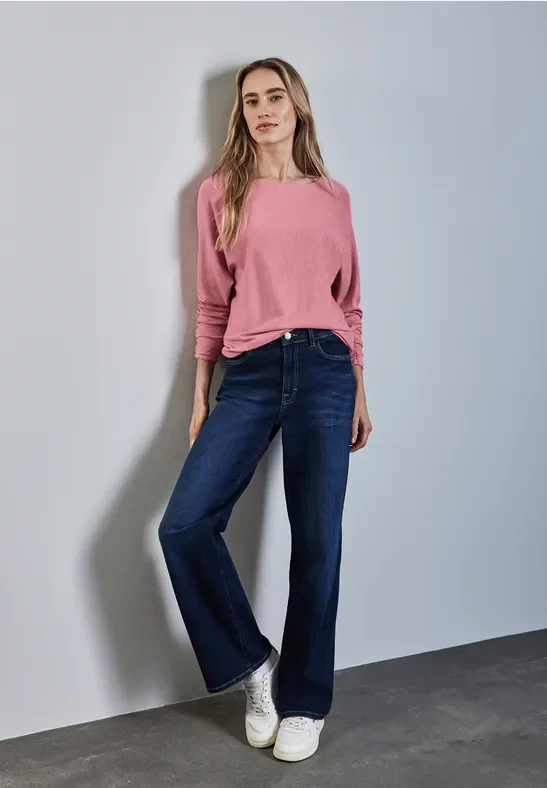 Street One Frauen Dolman Pullover in Rosa, Gr: 34