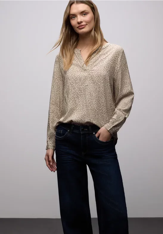 Street One Frauen Gemusterte Tunika in Braun, Gr: 46