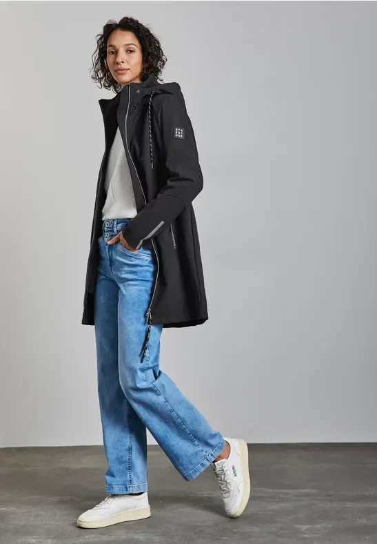 Street One Frauen Softshellmantel in Blau, Gr: 34