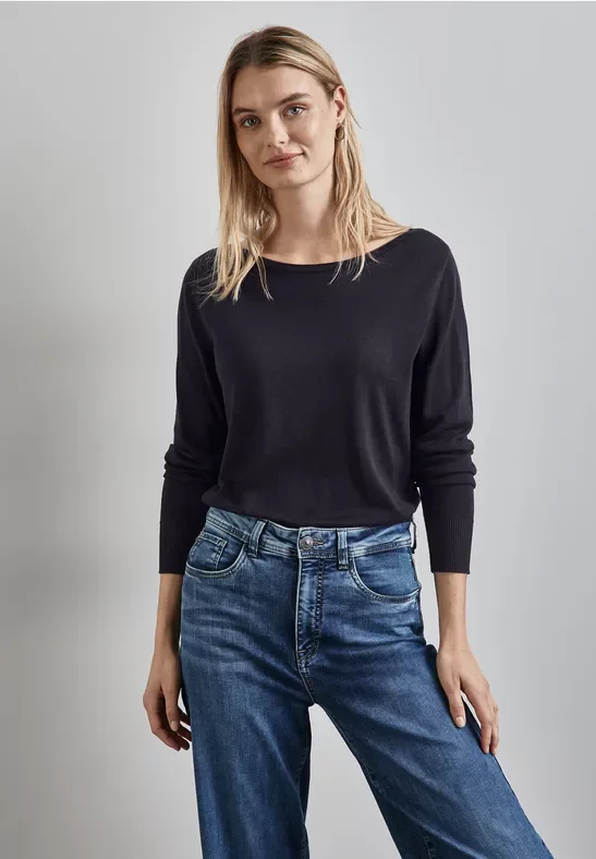 Thumbnail - Street One Frauen Basic Pullover in Lila, Gr: 34