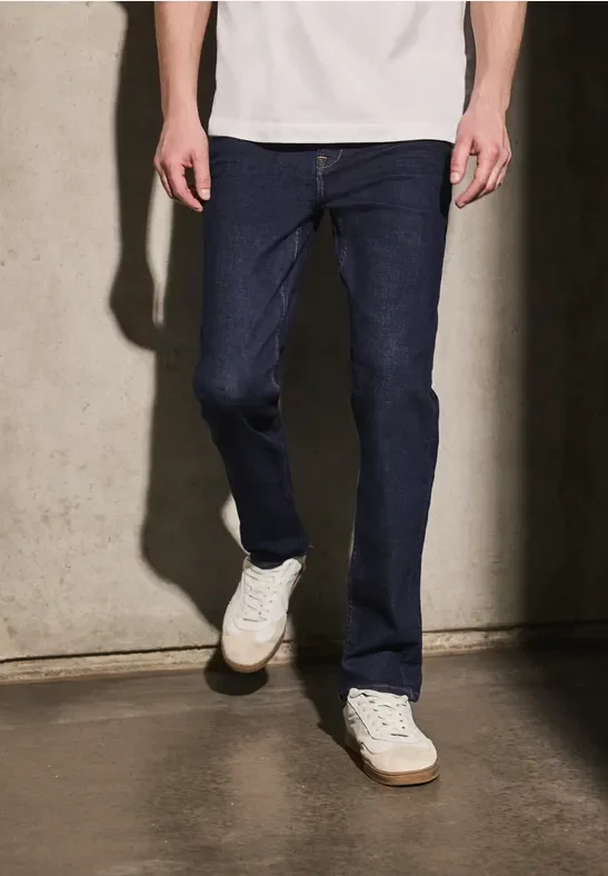 Street One MEN Männer Slim Fit Jeans in Blau, Gr: 36