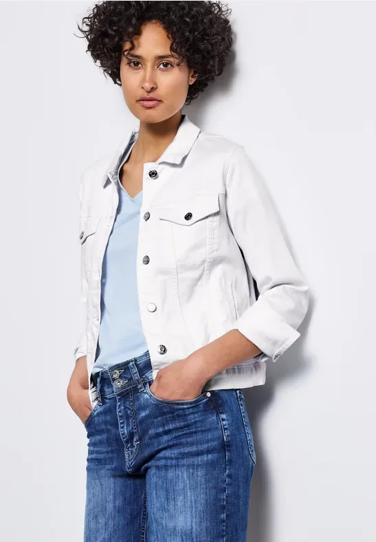 Thumbnail - Street One Frauen Denim Jacke in Weiß, Gr: 36