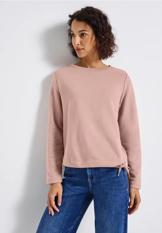 Street One Frauen Rundhals Sweatshirt in Rosa, Gr: 44