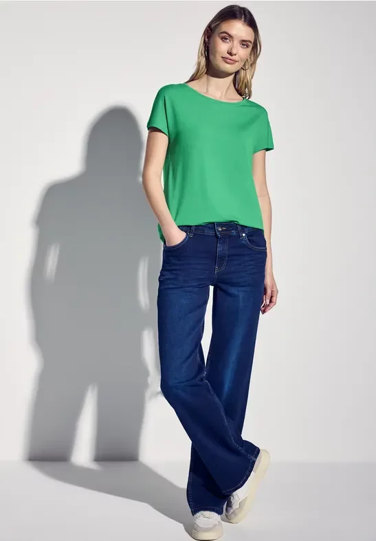 Street One Frauen Langes Shirt in Grün, Gr: 40