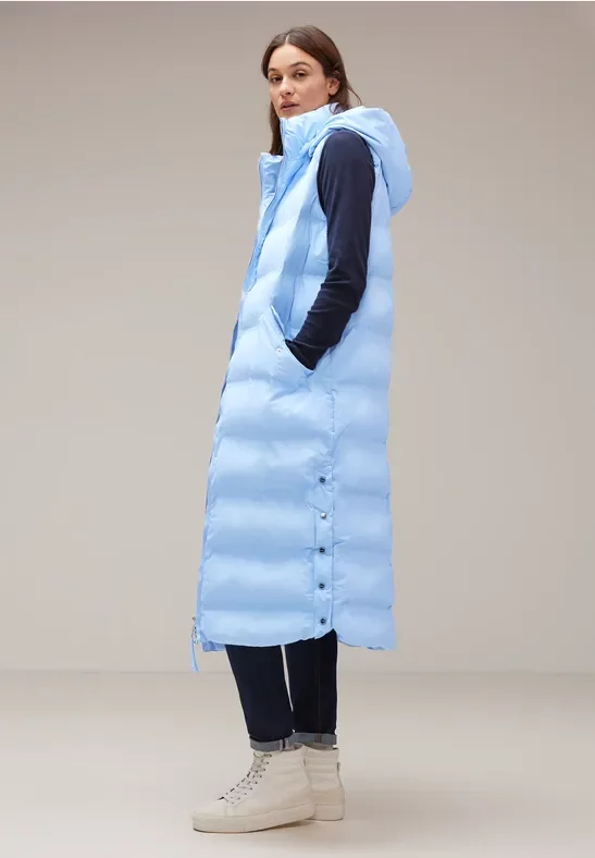 Street One Frauen Steppweste in Blau, Gr: 34