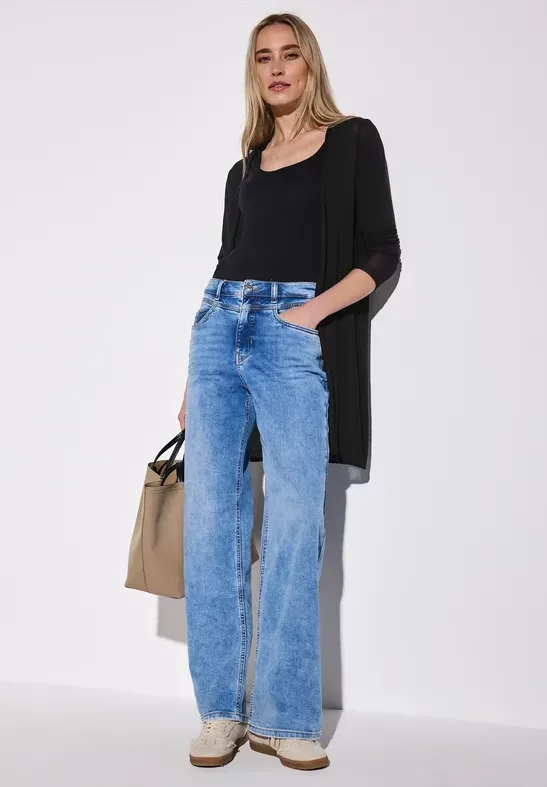 Street One Frauen Offene Jacke in Schwarz, Gr: 40