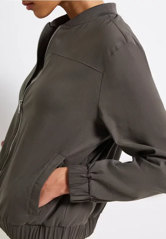 Street One Frauen Blouson in Unifarbe in Braun, Gr: 44