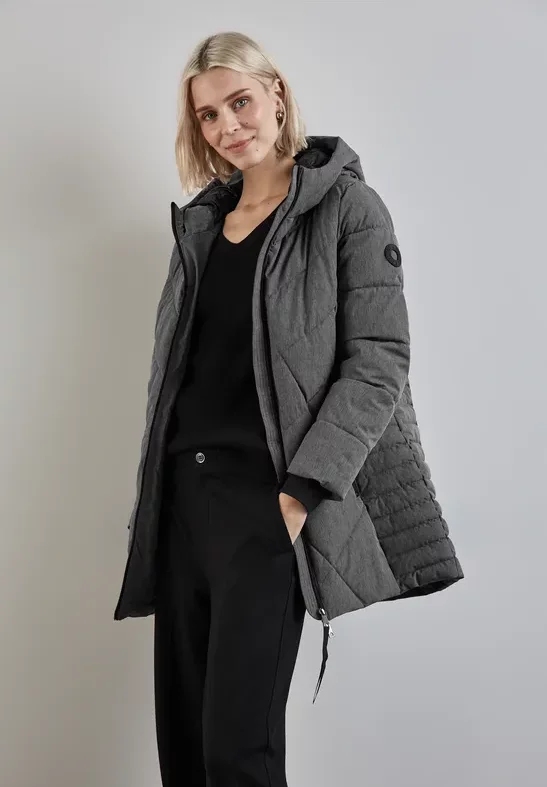 Street One Frauen Steppjacke in Grau, Gr: 38