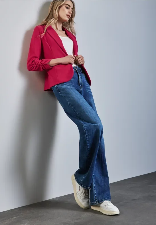 Thumbnail - Street One Frauen Blazer mit Raffung in Pink, Gr: 34