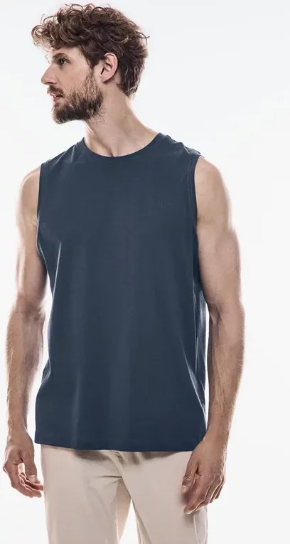 Street One MEN Männer Basic Top in Blau, Gr: 3XL