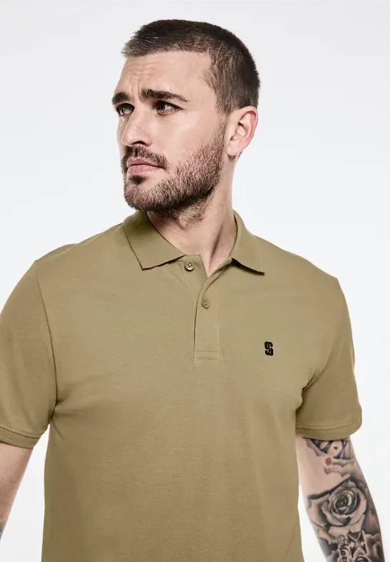 Street One MEN Männer Piqué Poloshirt in Braun, Gr: XL
