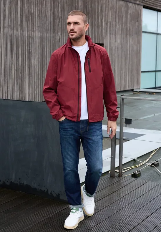 Street One MEN Männer Wasserabweisende Jacke in Rot, Gr: 3XL