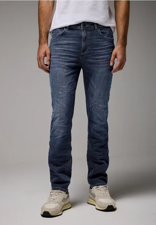 Street One MEN Männer Jeans im Regular Fit in Blau, Gr: 33