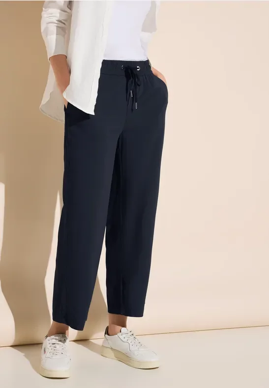 Street One Frauen 7/8 Culotte Hose in Blau, Gr: 32