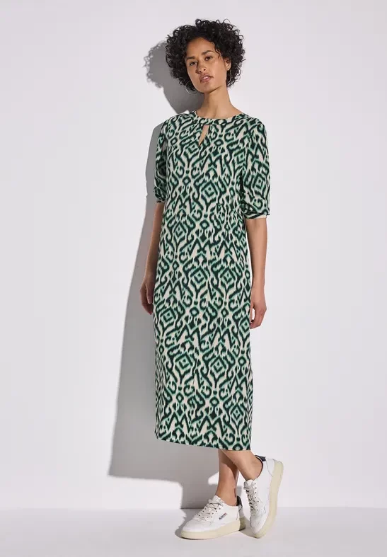 Thumbnail - Street One Frauen Bedrucktes Kleid in Grün, Gr: 34