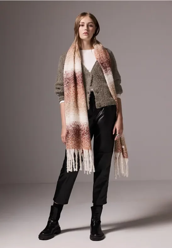 Street One Studio Frauen Bouclé-Cardigan in Braun, Gr: 46