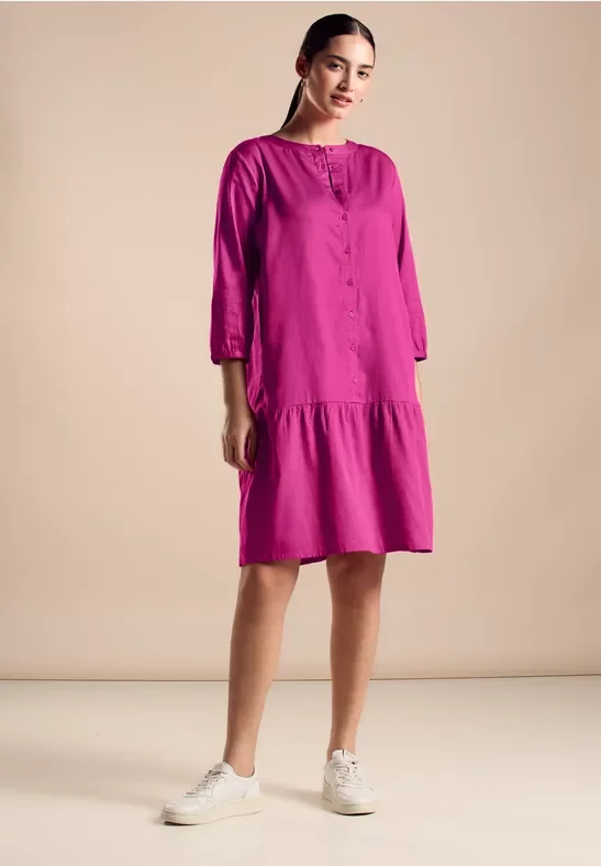 Street One Frauen Knielanges Kleid in Pink, Gr: 40