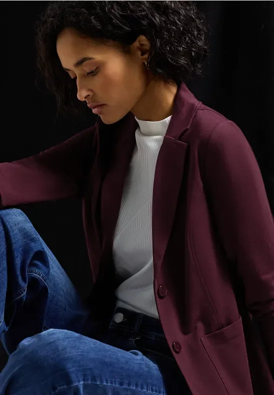 Street One Frauen Basic Blazer in Rot, Gr: 34