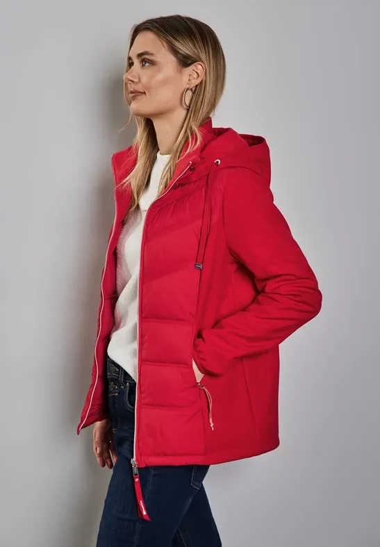 Street One Frauen Kurze Softshelljacke in Rot, Gr: 36