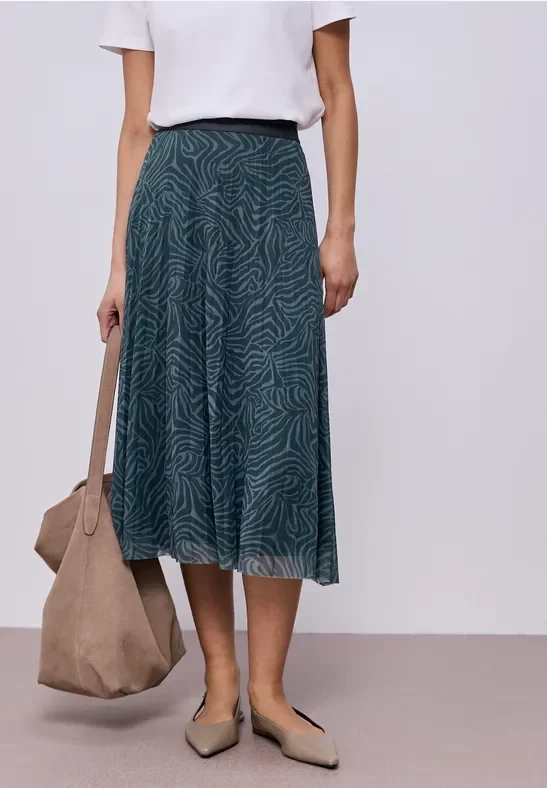 Street One Frauen Plissée Rock in Grün, Gr: 36