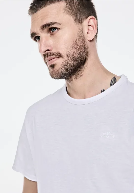 Thumbnail - Street One MEN Männer Flammgarn T-Shirt in Weiß, Gr: L