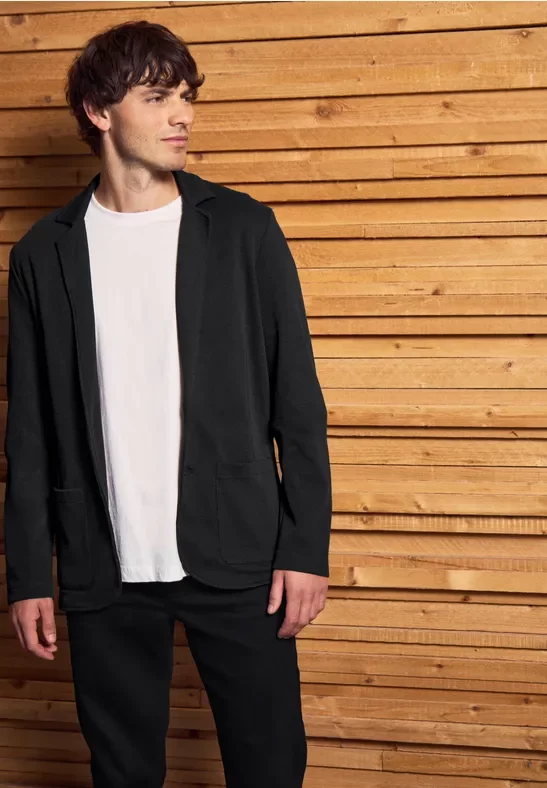 Thumbnail - Street One MEN Männer Sakko mit Struktur in Schwarz, Gr: L