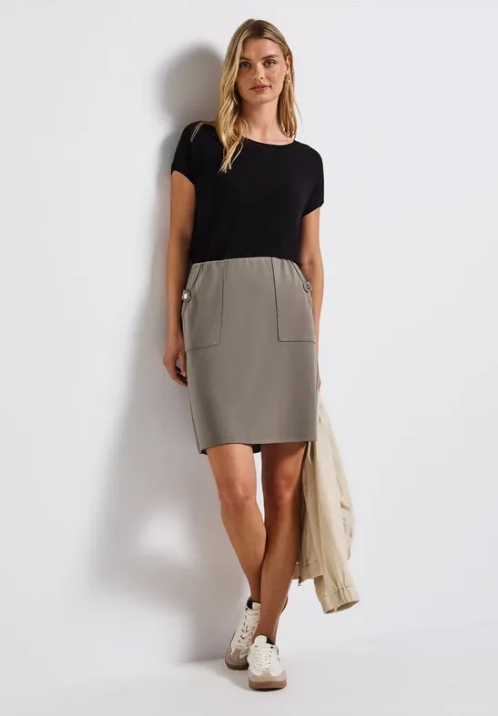 Thumbnail - Street One Frauen Rock in Unifarbe in Braun, Gr: 36