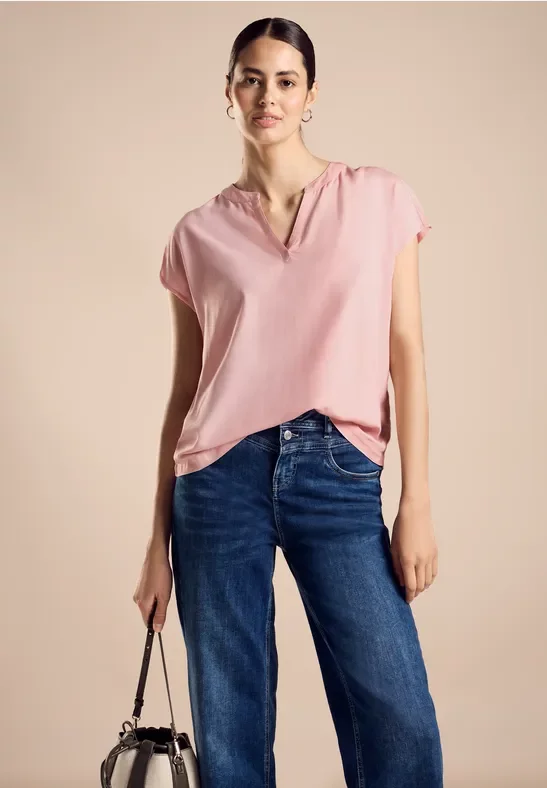 Thumbnail - Street One Frauen Viskose Blusenshirt in Rosa, Gr: 38
