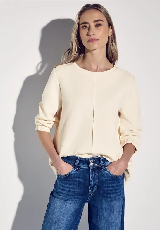 Thumbnail - Street One Frauen Silk-Look Shirt in Weiß, Gr: 34