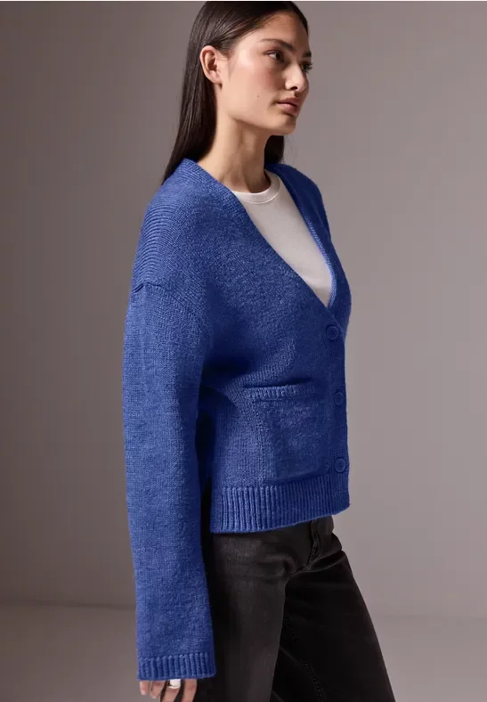 Thumbnail - Street One Studio Frauen Cropped Cardigan in Blau, Gr: 38