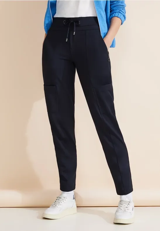Street One Frauen Loose Fit Hose in Blau, Gr: 44