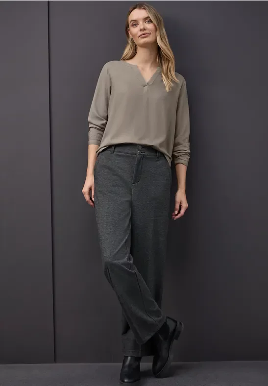 Street One Frauen Tunika in Unifarbe in Braun, Gr: 44