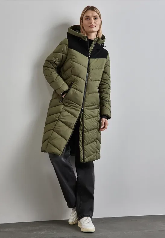 Street One Frauen Strukturmix Jacke in Grün, Gr: 44